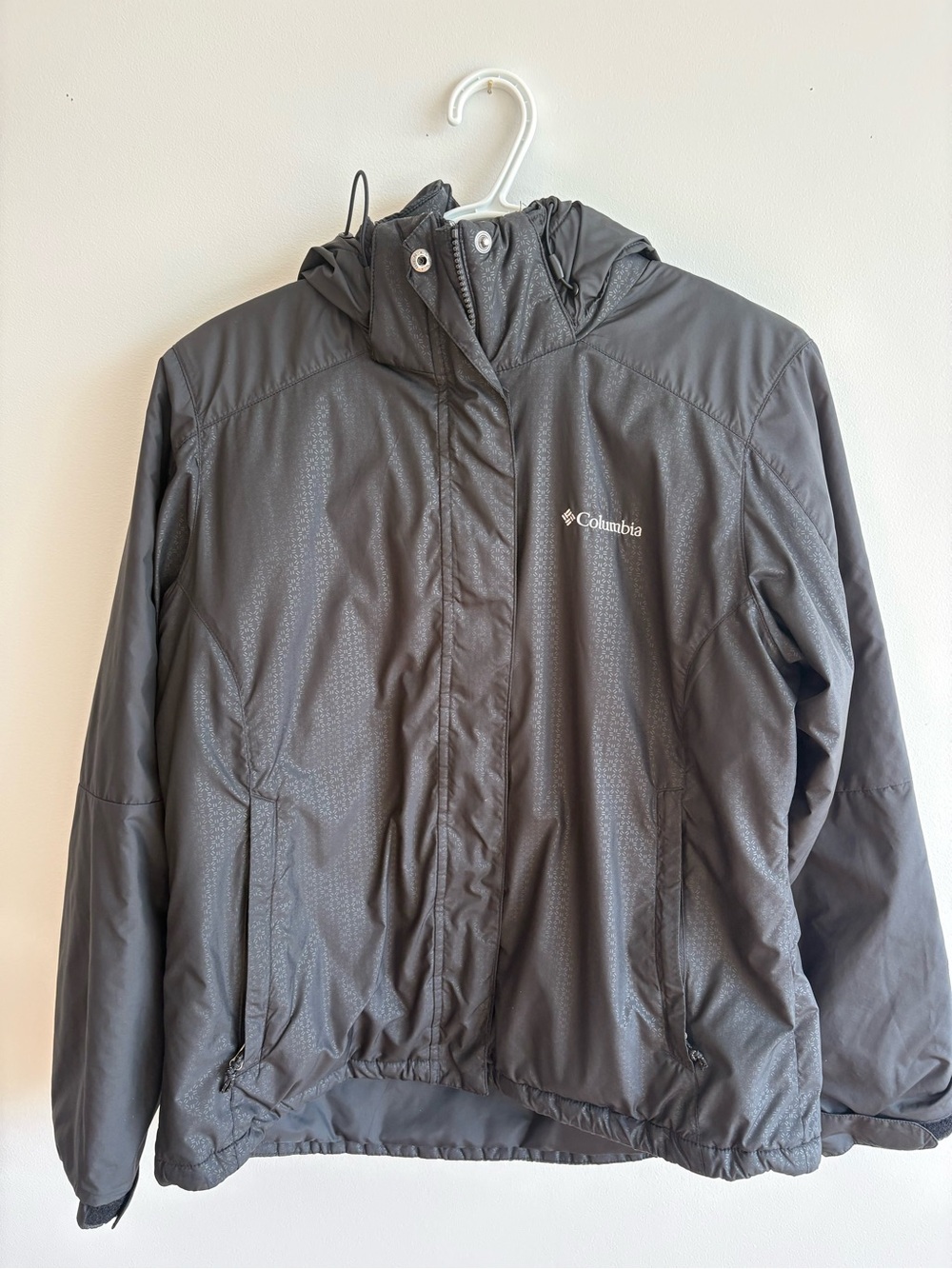 Columbia Black Quilted Hooded Coat